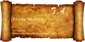 Toldy Attila névjegykártya