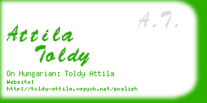 attila toldy business card